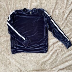 Velvet Mock Neck Sweatshirt